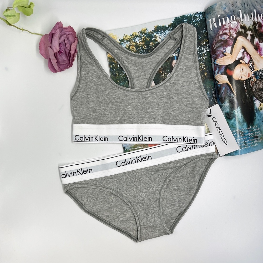 XS NWT Calvin Klein MODERN COTTON Modal Bralette+Bikini
